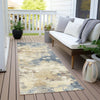 Piper Looms Chantille Abstract ACN1992 Gold Machine Washable Area Rug Runner Outdoor Lifestyle Image Feature