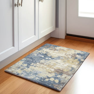 Piper Looms Chantille Abstract ACN1992 Gold Machine Washable Area Rug Scatter Lifestyle Image Feature