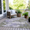 Piper Looms Chantille Abstract ACN1992 Lavender Machine Washable Area Rug Outdoor Lifestyle Image Feature