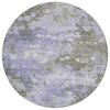 Piper Looms Chantille Abstract ACN1992 Lavender Machine Washable Area Rug Round Main Image