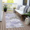 Piper Looms Chantille Abstract ACN1992 Lavender Machine Washable Area Rug Runner Outdoor Lifestyle Image Feature