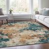 Piper Looms Chantille Abstract ACN1992 Putty Machine Washable Area Rug Lifestyle Image Feature