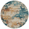 Piper Looms Chantille Abstract ACN1992 Putty Machine Washable Area Rug Round Main Image