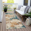 Piper Looms Chantille Abstract ACN1992 Putty Machine Washable Area Rug Runner Outdoor Lifestyle Image Feature