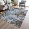 Piper Looms Chantille Abstract ACN1992 Sky Machine Washable Area Rug Lifestyle Image Feature