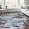 Piper Looms Chantille Abstract ACN1992 Sky Machine Washable Area Rug Lifestyle Image Feature