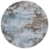 Piper Looms Chantille Abstract ACN1992 Sky Machine Washable Area Rug Round Main Image