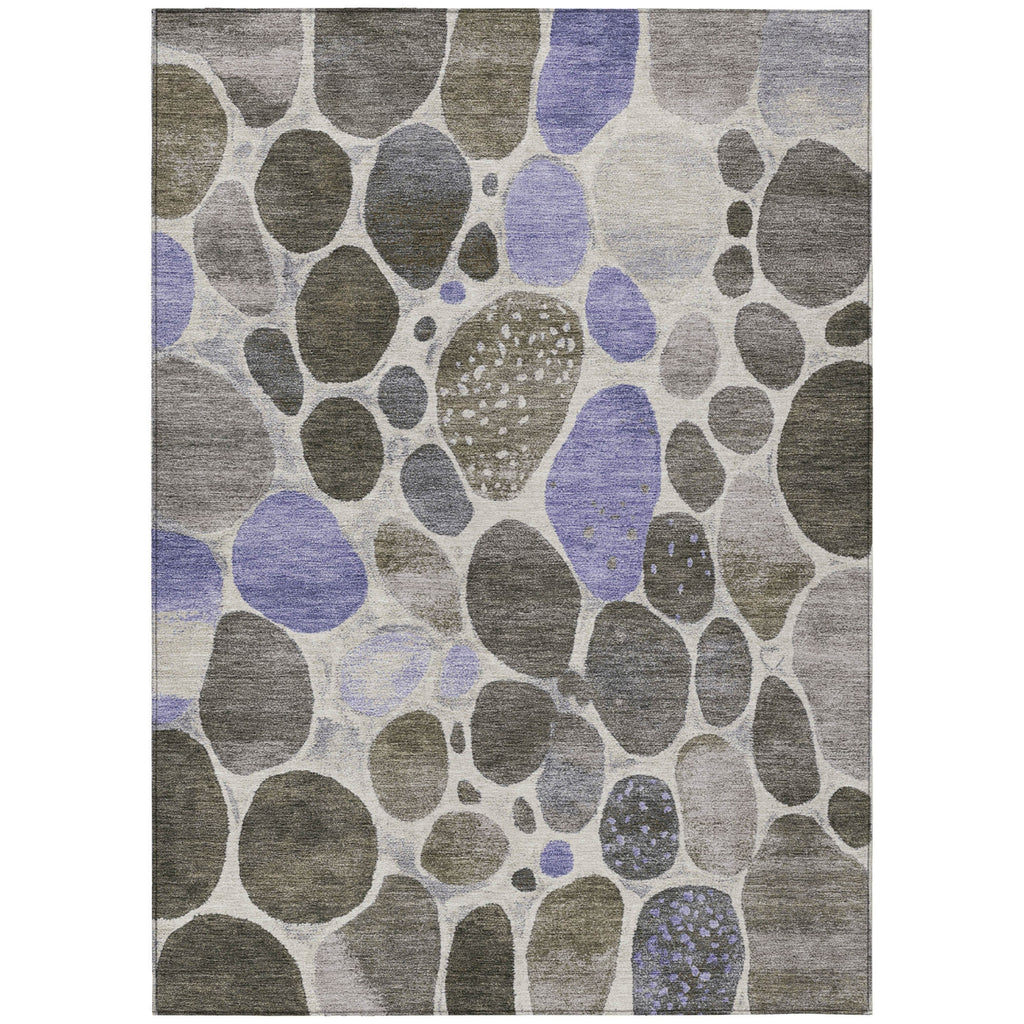Piper Looms Chantille Geometric ACN1993 Chocolate Machine Washable Area Rug main image