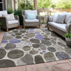 Piper Looms Chantille Geometric ACN1993 Chocolate Machine Washable Area Rug Outdoor Lifestyle Image Feature