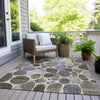 Piper Looms Chantille Geometric ACN1993 Chocolate Machine Washable Area Rug Outdoor Lifestyle Image Feature