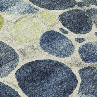 Piper Looms Chantille Geometric ACN1993 Denim Machine Washable Area Rug Swatch Image