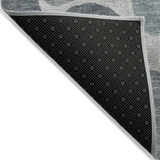 Piper Looms Chantille Geometric ACN1993 Pewter Machine Washable Area Rug Backing Image