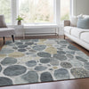 Piper Looms Chantille Geometric ACN1993 Pewter Machine Washable Area Rug Lifestyle Image Feature