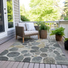 Piper Looms Chantille Geometric ACN1993 Pewter Machine Washable Area Rug Outdoor Lifestyle Image Feature