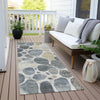 Piper Looms Chantille Geometric ACN1993 Pewter Machine Washable Area Rug Runner Outdoor Lifestyle Image Feature