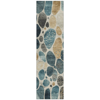 Piper Looms Chantille Geometric ACN1993 Teal Machine Washable Area Rug Runner Main Image