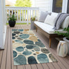 Piper Looms Chantille Geometric ACN1993 Teal Machine Washable Area Rug Runner Outdoor Lifestyle Image Feature