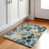 Piper Looms Chantille Geometric ACN1993 Teal Machine Washable Area Rug Scatter Lifestyle Image Feature