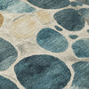 Piper Looms Chantille Geometric ACN1993 Teal Machine Washable Area Rug Swatch Image