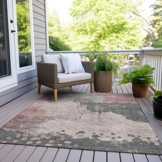 Piper Looms Chantille Abstract ACN1994 Blush Machine Washable Area Rug Outdoor Lifestyle Image Feature