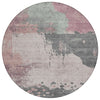 Piper Looms Chantille Abstract ACN1994 Blush Machine Washable Area Rug Round Main Image