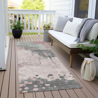 Piper Looms Chantille Abstract ACN1994 Blush Machine Washable Area Rug Runner Outdoor Lifestyle Image Feature