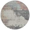 Piper Looms Chantille Abstract ACN1994 Khaki Machine Washable Area Rug Round Main Image