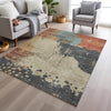Piper Looms Chantille Abstract ACN1994 Paprika Machine Washable Area Rug Lifestyle Image Feature