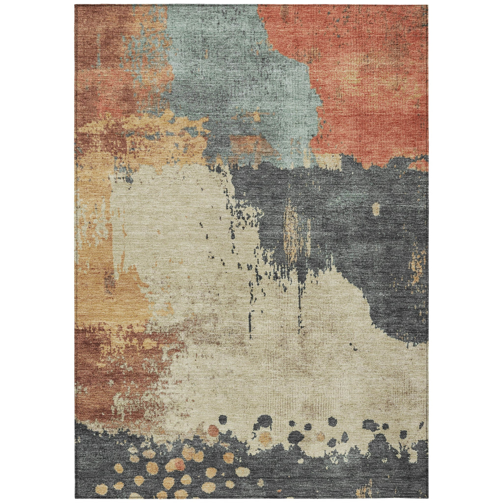 Piper Looms Chantille Abstract ACN1994 Paprika Machine Washable Area Rug main image