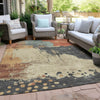 Piper Looms Chantille Abstract ACN1994 Paprika Machine Washable Area Rug Outdoor Lifestyle Image Feature