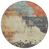 Piper Looms Chantille Abstract ACN1994 Paprika Machine Washable Area Rug Round Main Image