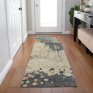 Piper Looms Chantille Abstract ACN1994 Paprika Machine Washable Area Rug Runner Lifestyle Image Feature