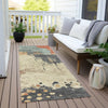 Piper Looms Chantille Abstract ACN1994 Paprika Machine Washable Area Rug Runner Outdoor Lifestyle Image Feature