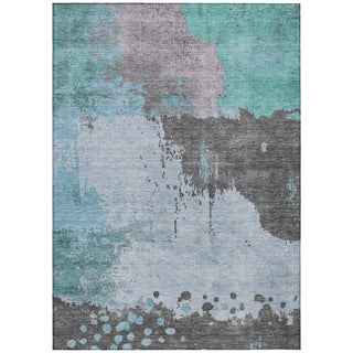 Piper Looms Chantille Abstract ACN1994 Teal Machine Washable Area Rug main image