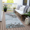 Piper Looms Chantille Abstract ACN1994 Teal Machine Washable Area Rug Runner Outdoor Lifestyle Image Feature