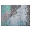 Piper Looms Chantille Abstract ACN1994 Teal Machine Washable Area Rug Scatter Main Image