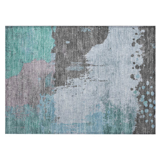 Piper Looms Chantille Abstract ACN1994 Teal Machine Washable Area Rug Scatter Main Image