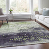 Piper Looms Chantille Geometric ACN1995 Aloe Machine Washable Area Rug Lifestyle Image Feature