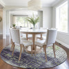 Piper Looms Chantille Geometric ACN1995 Aloe Machine Washable Area Rug Round Lifestyle Image Feature