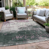 Piper Looms Chantille Geometric ACN1995 Blush Machine Washable Area Rug Outdoor Lifestyle Image Feature