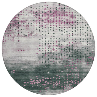 Piper Looms Chantille Geometric ACN1995 Blush Machine Washable Area Rug Round Main Image