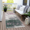 Piper Looms Chantille Geometric ACN1995 Blush Machine Washable Area Rug Runner Outdoor Lifestyle Image Feature