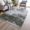 Piper Looms Chantille Geometric ACN1995 Denim Machine Washable Area Rug Lifestyle Image Feature