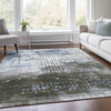 Piper Looms Chantille Geometric ACN1995 Denim Machine Washable Area Rug Lifestyle Image Feature