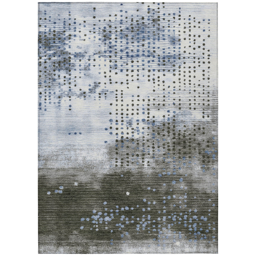 Piper Looms Chantille Geometric ACN1995 Denim Machine Washable Area Rug main image