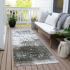 Piper Looms Chantille Geometric ACN1995 Denim Machine Washable Area Rug Runner Outdoor Lifestyle Image Feature