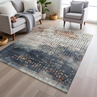 Piper Looms Chantille Geometric ACN1995 Linen Machine Washable Area Rug Lifestyle Image Feature