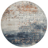 Piper Looms Chantille Geometric ACN1995 Linen Machine Washable Area Rug Round Main Image