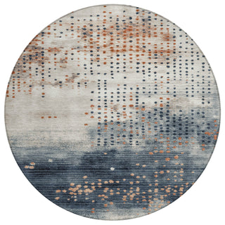Piper Looms Chantille Geometric ACN1995 Linen Machine Washable Area Rug Round Main Image
