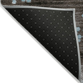 Piper Looms Chantille Geometric ACN1995 Teal Machine Washable Area Rug Backing Image